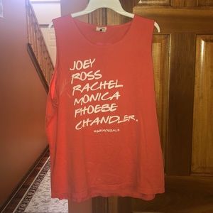 Jadelynn Brooke orange “Friends” tank top